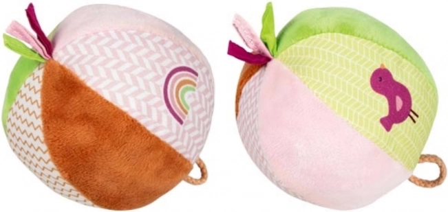 Balle molle en peluche avec hochet Goki