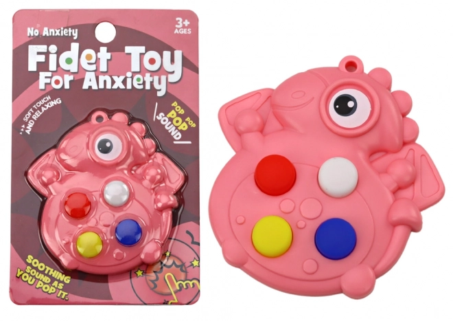 Dinosaure rose Pop It jouet antistress