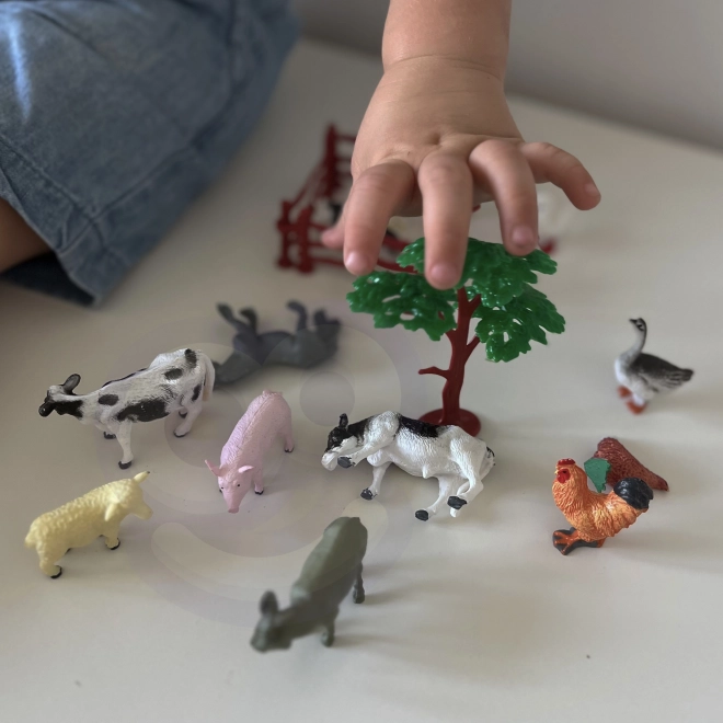 Woopie ensemble de figures d’animaux de la ferme 14 pièces