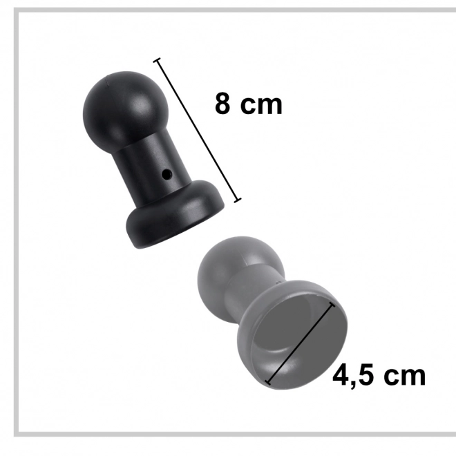 Chapeaux pour poteaux de trampoline 6 pcs noirs