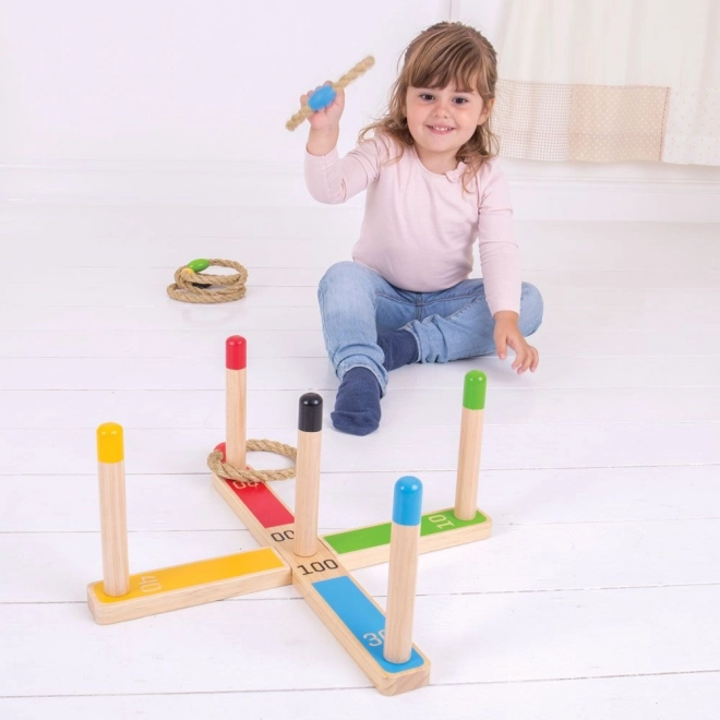 Bigjigs Jouets Lancer d'anneaux
