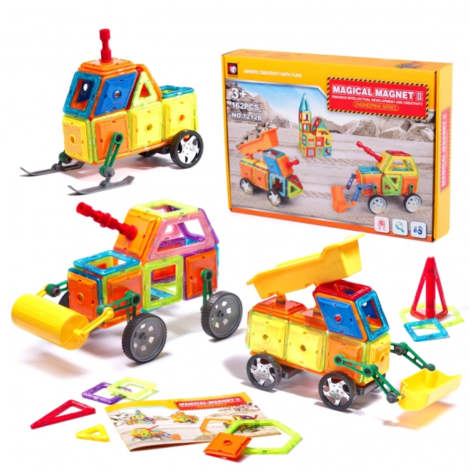 Jeu de construction magnétique pour enfants Magical Magnet 162 pièces