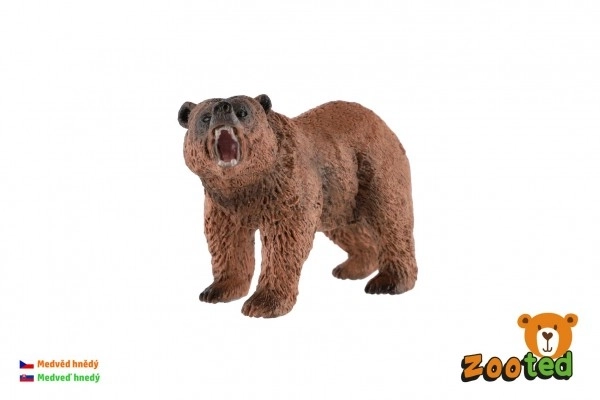Ours brun en plastique zooté 12cm en sachet