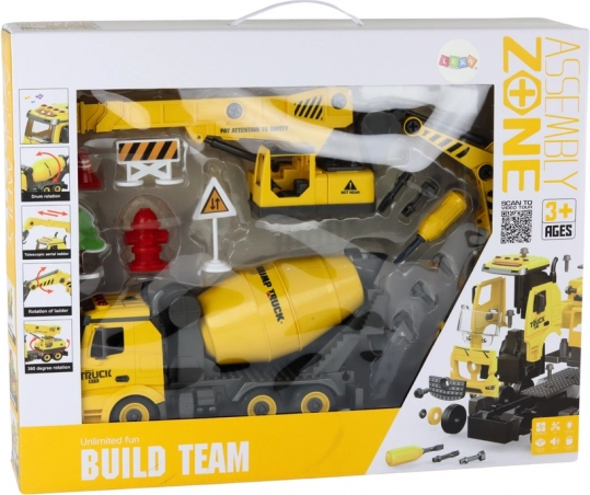 3 engins de chantier dans un seul set