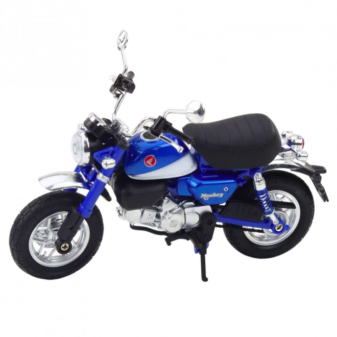 Moto rétro métallique bleu 1:12