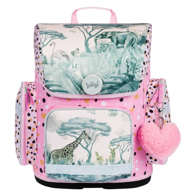 BAAGL SET 3 Ergo Safari : cartable, trousse, sac