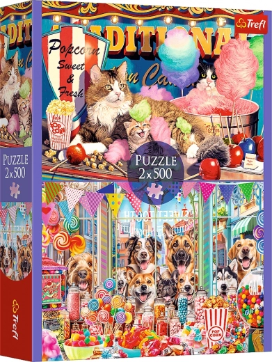 Puzzle 2x500 – amis poilus TREFL