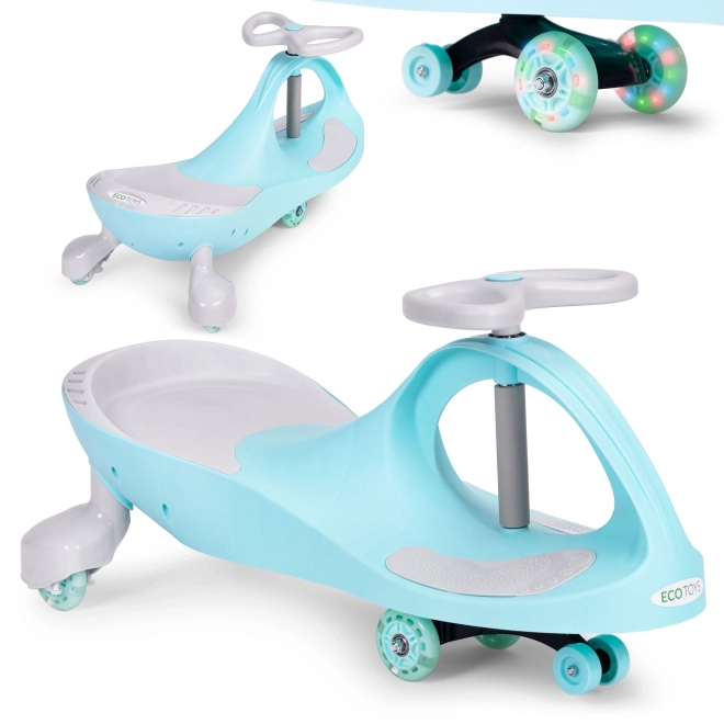 Voiture pour enfants avec roues lumineuses bleue Ecotoys