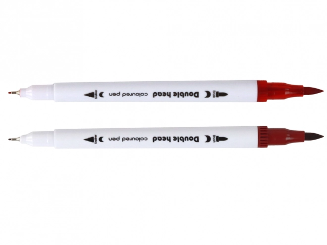 Stylos doubles face 80 pièces dans un organiseur de différentes couleurs