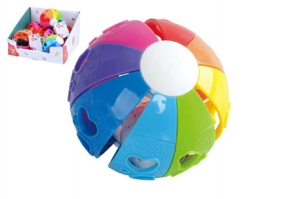Balle arc-en-ciel hochet en plastique 10cm 6m+