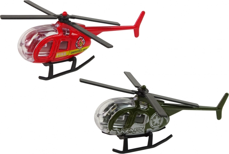 Quatre hélicoptères thématiques uniques