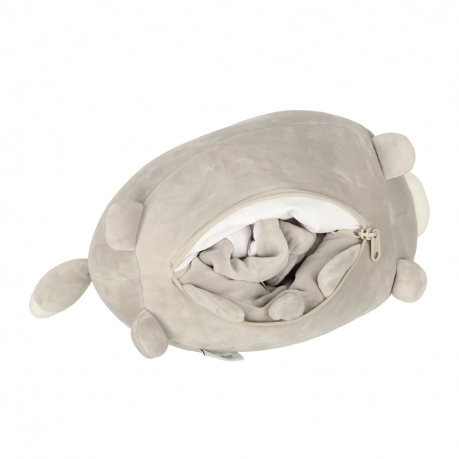 Coussin de voyage magique 2 en 1 baguette mascotte chat