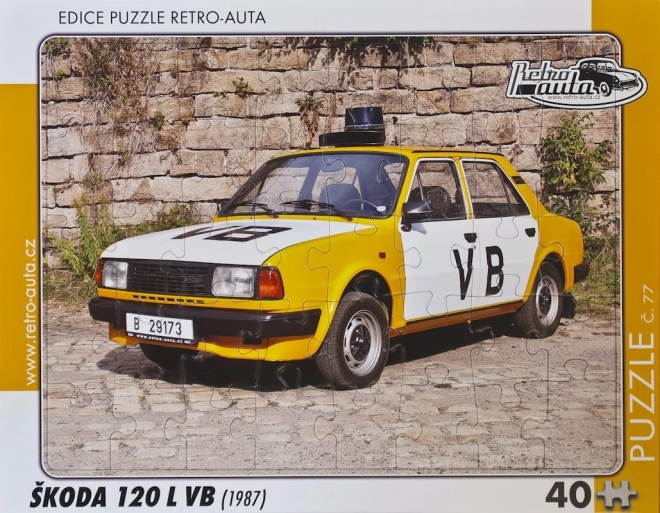Puzzle RETRO-AUTA ŠKODA 120 L VB (1987) – 40 pièces
