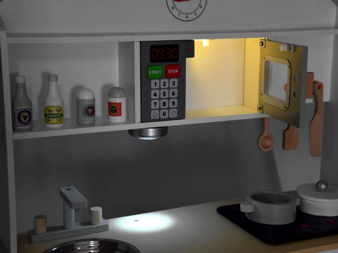 Grande cuisine en bois pour enfants avec accessoires