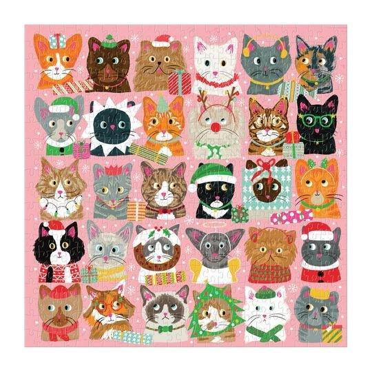 Puzzle Galison chats festifs 500 pièces
