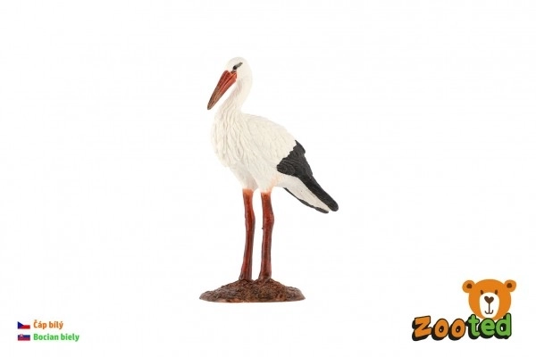 Cigogne blanche plastique 9cm en sachet
