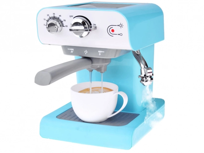 Machine à café à levier pour enfants My Home avec tasse Bleu-blanc