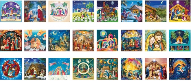 EUROGRAPHICS Puzzle Calendrier de l'Avent: Naissance de Jésus 24x50 pièces
