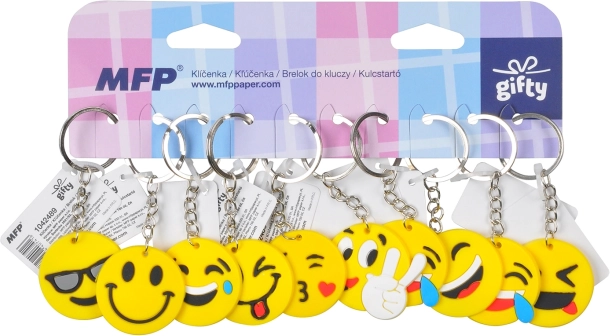 Porte-clés Smileys - Mix 10 pcs