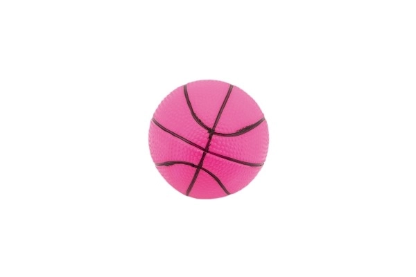 Balle de basket en caoutchouc 8,5 cm dans un filet, possibilité de 5 couleurs