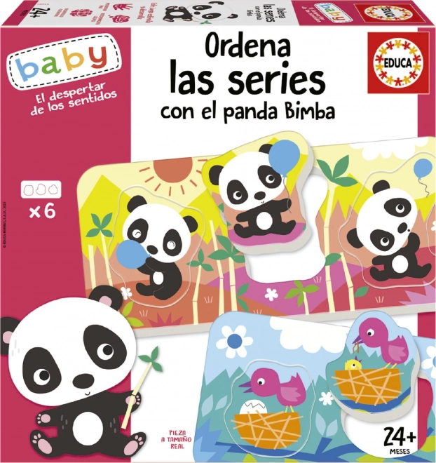 EDUCA Bébé encastrement Panda Bimba et amis 6x3 pièces