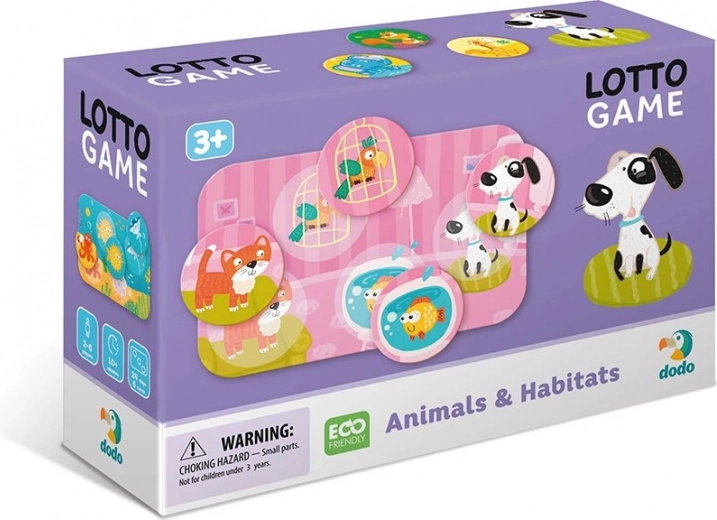jeu pour enfants loto des animaux et de leurs habitats