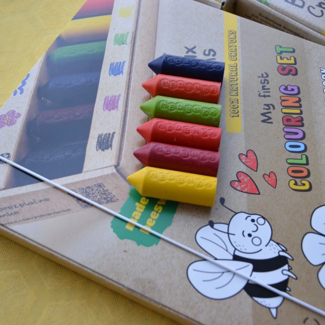 Kit créatif avec crayons en cire d'abeille