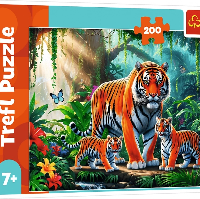 Puzzle Habitudes du tigre 200 pièces