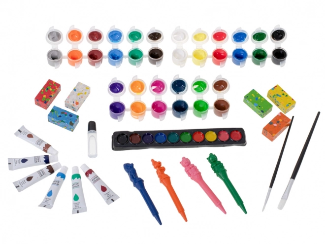 Ensemble de peinture en plastique dans une mallette de 123 pièces