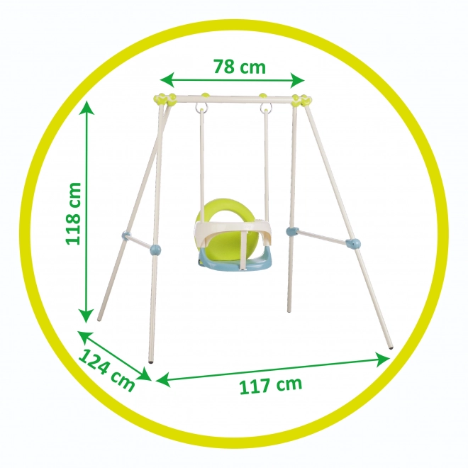 Balançoire Bébé 120 cm, structure métallique