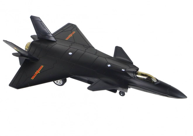 Modèle d'avion avec propulsion par friction Noir Gris