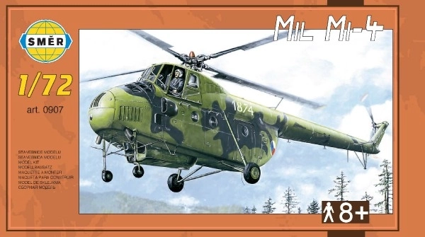 Modèle Hélicoptère Mil Mi-4 en boîte 34x19x5,5 cm
