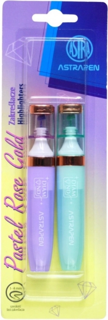 Surligneurs pastel ASTRA, 2 pcs (assortiment de couleurs)