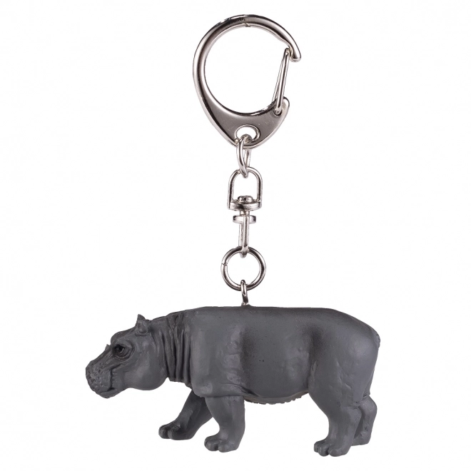 Porte-clés avec figurine d'hippopotame