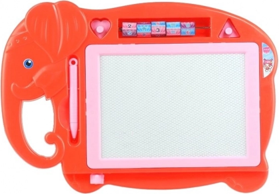 Tableau magnétique Éléphant en rouge