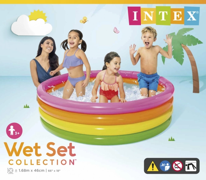 Piscine gonflable colorée - 168 cm