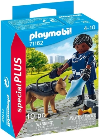Figurine Playmobil Special Plus policier avec chien de service