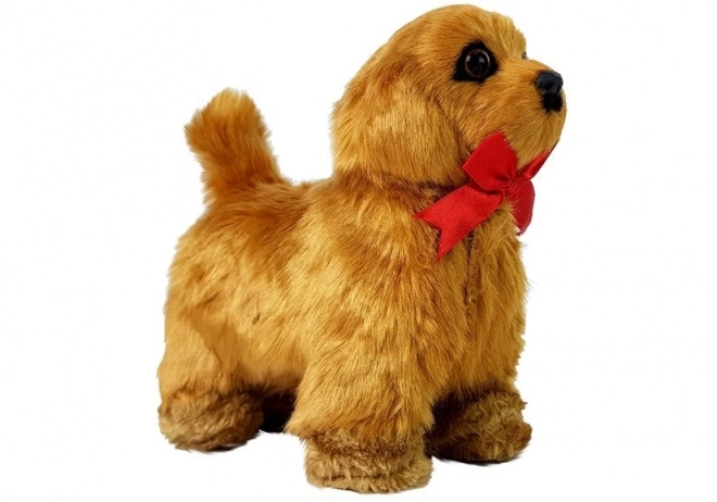 Chien interactif télécommandé se déplace, aboie, marron