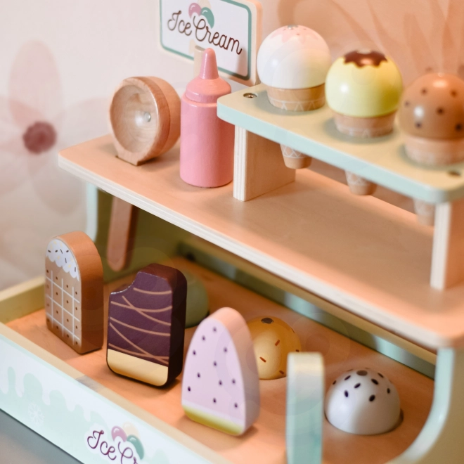 magasin de glace en bois Woopie Green, ensemble de jeu