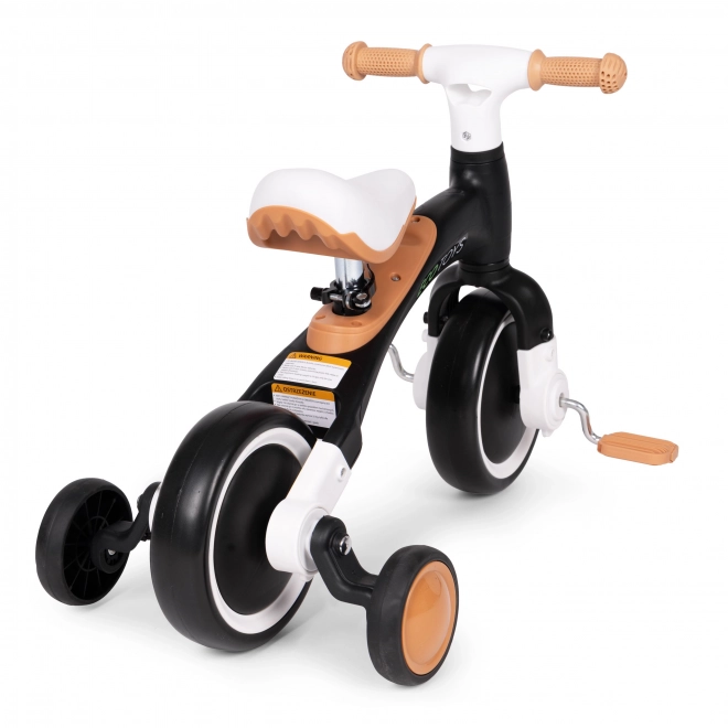 Draisienne avec pédales et roulettes latérales noires ECOTOYS