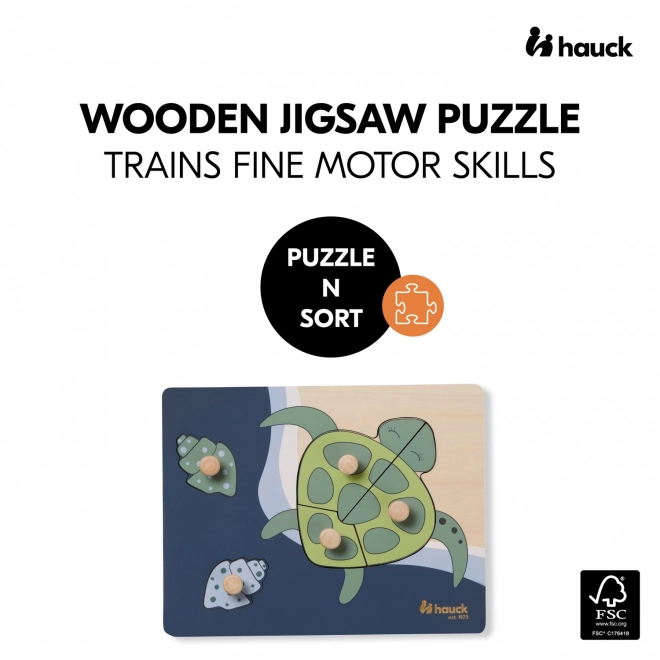 Puzzle en bois - tortue