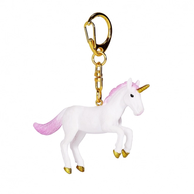 Porte-clés Licorne avec Crinière et Queue Roses