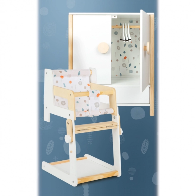 Petite Chaise Haute Multi-fonctions pour Poupées Little Button