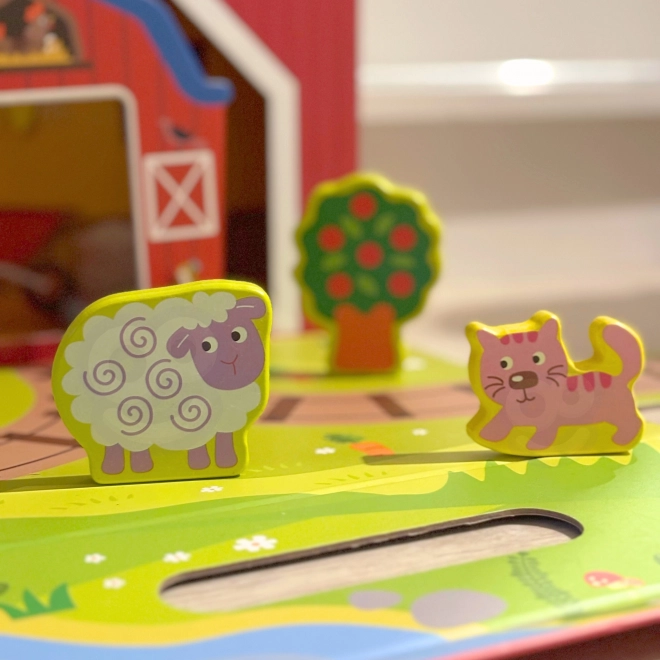 Ferme en bois dans une valise Tooky Toy