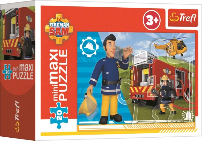 Minipuzzle miniMAXI 20 pièces Héros Pompier Sam 4 types en boîte 11x8x4cm