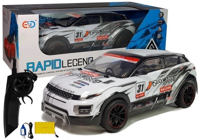 Voiture de course télécommandée 1:10 blanche