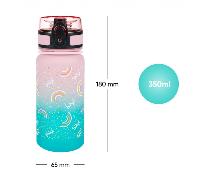 BAAGL Bouteille à boire Tritan Gradient Arc-en-ciel 350 ml
