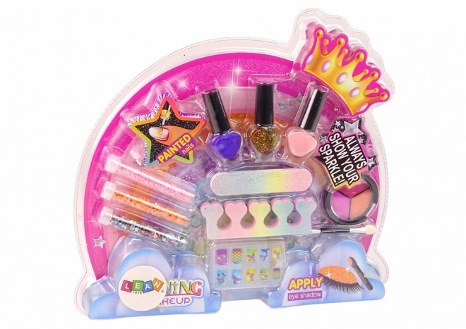 Ensemble de maquillage et décoration d'ongles Arc-en-ciel