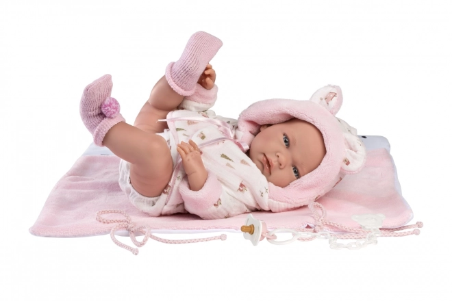 Llorens 73898 NOUVEAU-NÉ FILLE - poupée réaliste bébé avec corps tout en vinyle - 40 cm