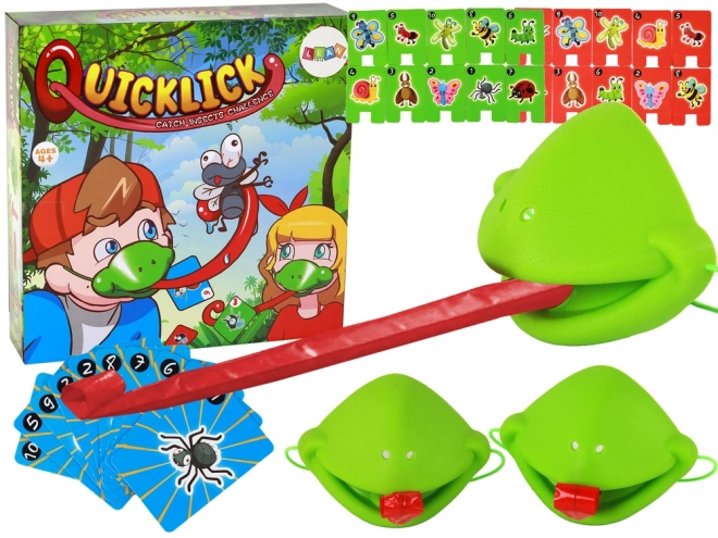 Jeu amusant de grenouille à langue rapide - Attrape un masque d'insecte grenouille